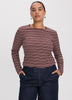 Striped Long-Sleeve Crew-Neck Ribbed T-Shirt - R Essentials