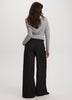 Wide-Leg Mid-Rise Pants with Asymmetrical Waist - The Timeless