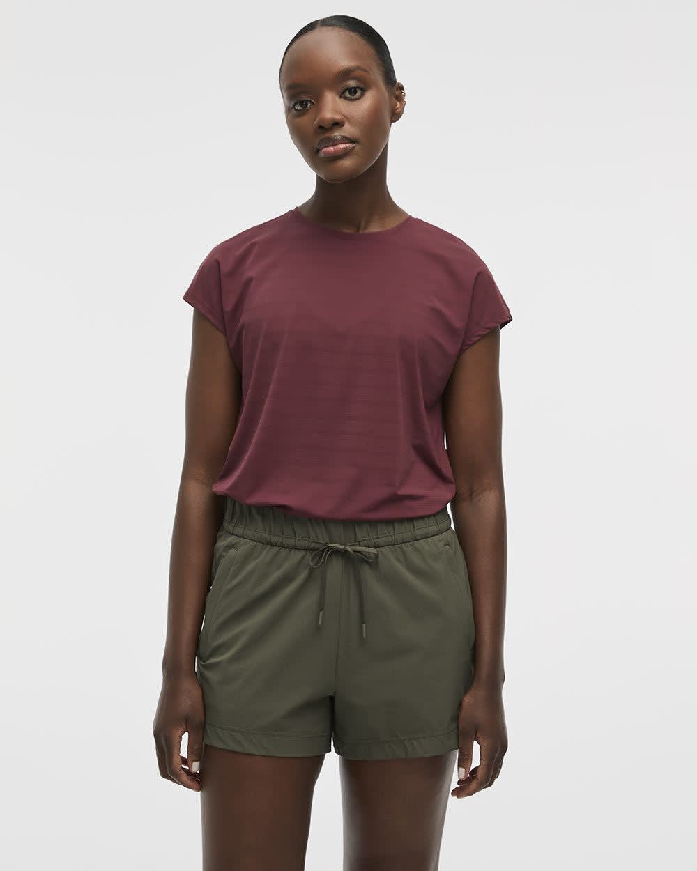 Stretch Pull-On Shorts with Zipped Pockets - Hyba