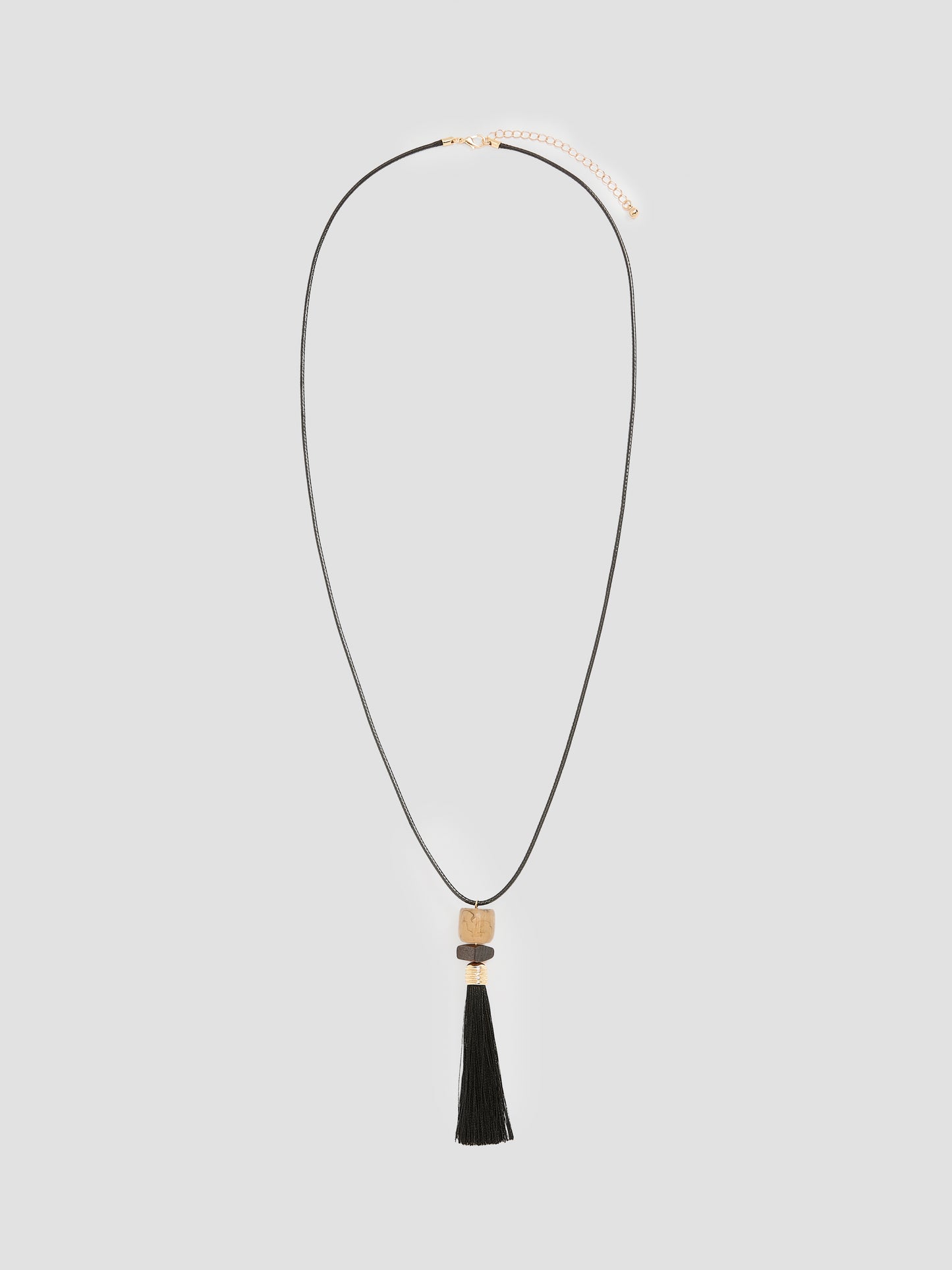 Long Necklace with Fringe Pendant