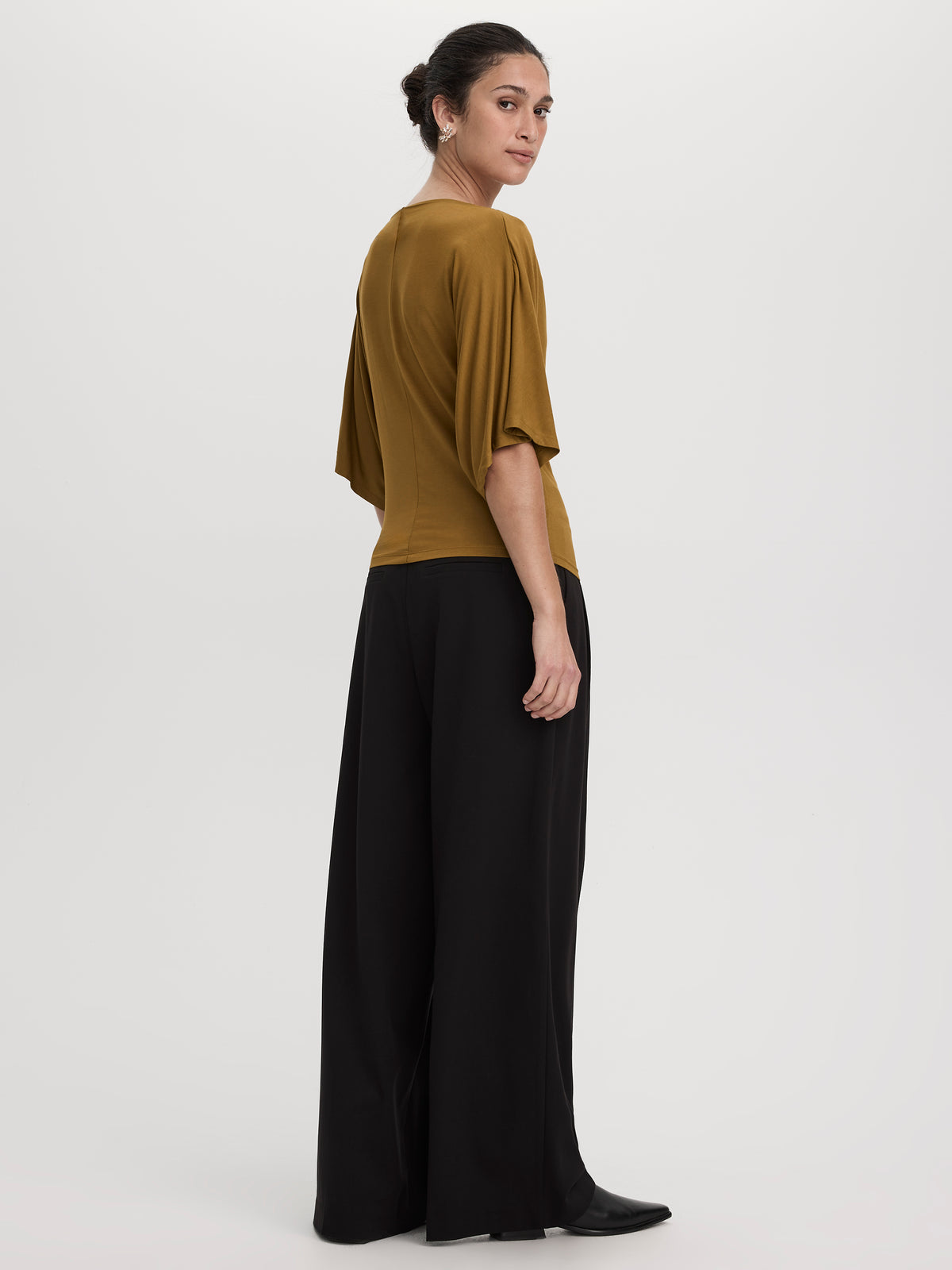 Short-Sleeve Boat-Neck Top