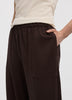 Wide-Leg High-Rise Pull-On Piqué Pant
