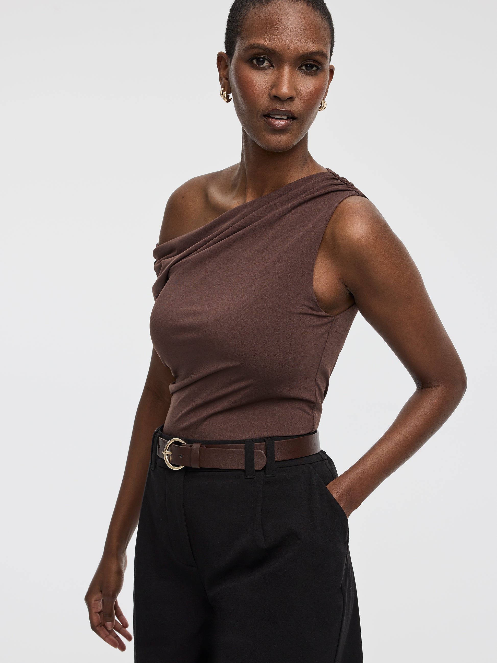 Shirred Off-the-Shoulder Top