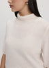 Cashmere-Blend Elbow-Sleeve Turtleneck Sweater