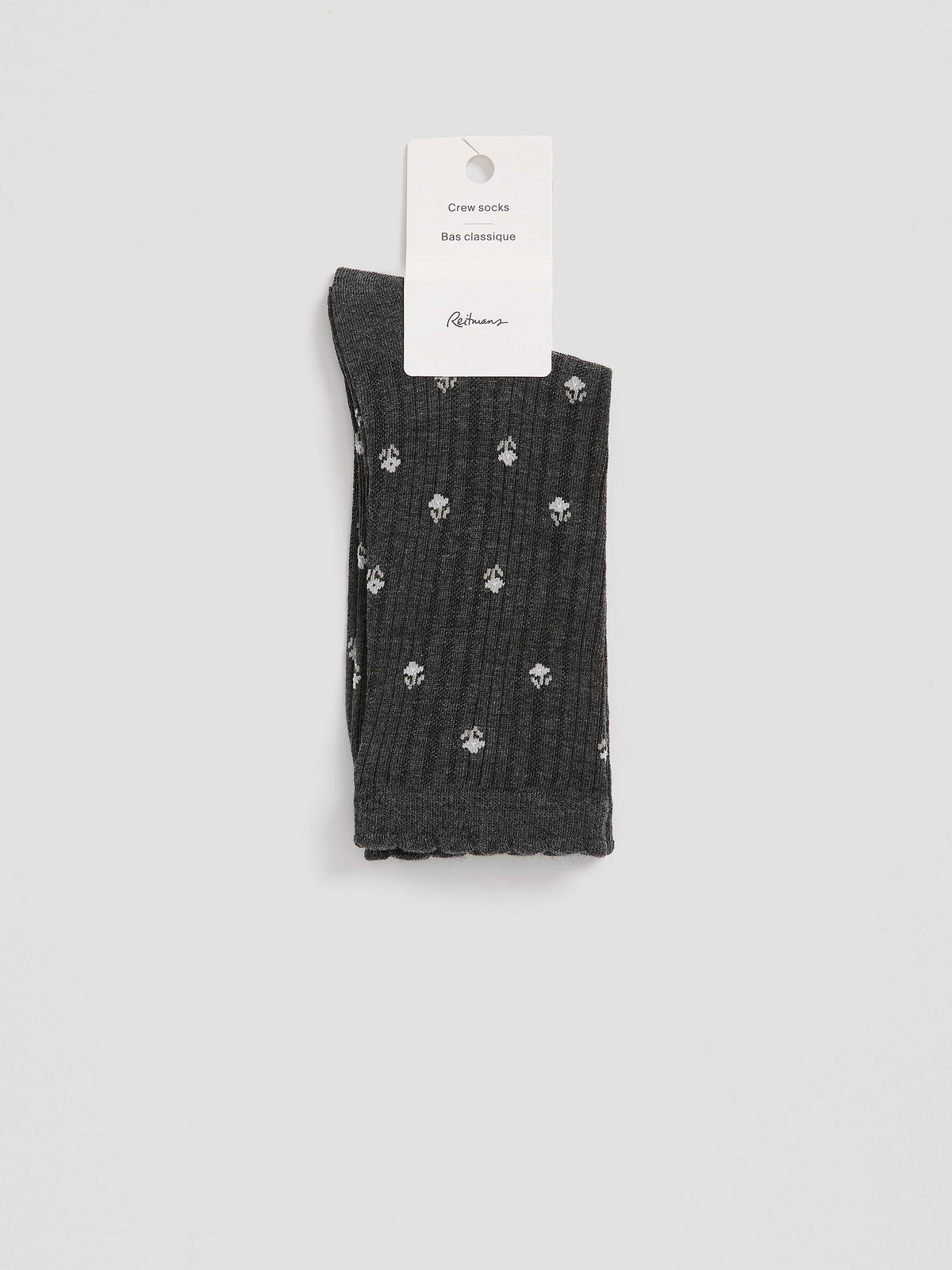 Floral Pointelle Crew Socks