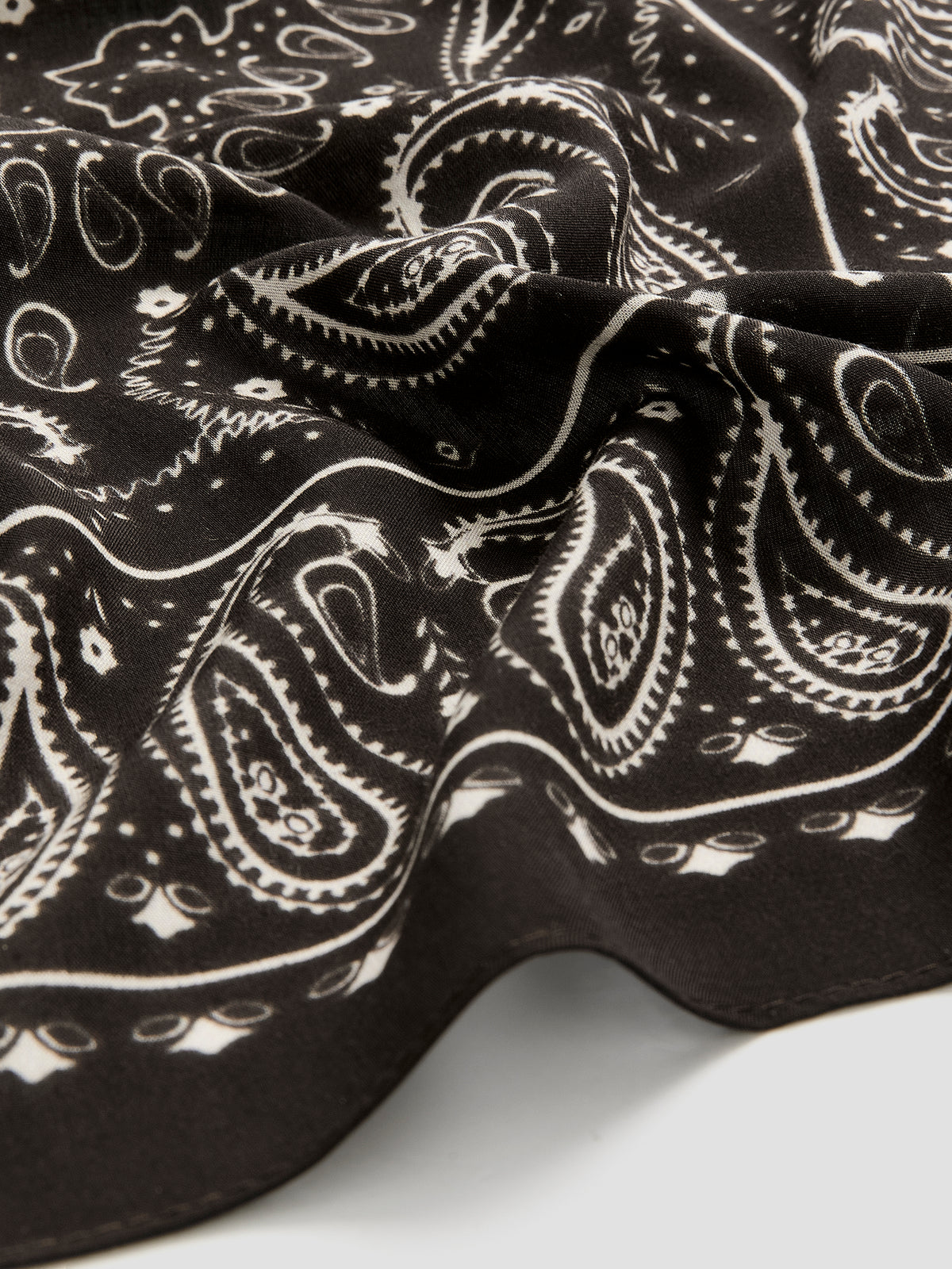 Square Scarf with Paisley Pattern
