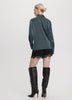 Long-Sleeve Loose Satin Blouse