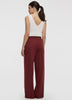 Wide-Leg High-Rise Pull-On Piqué Pant