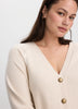 Button-Down Mini Sweater Dress – Viscose Blend