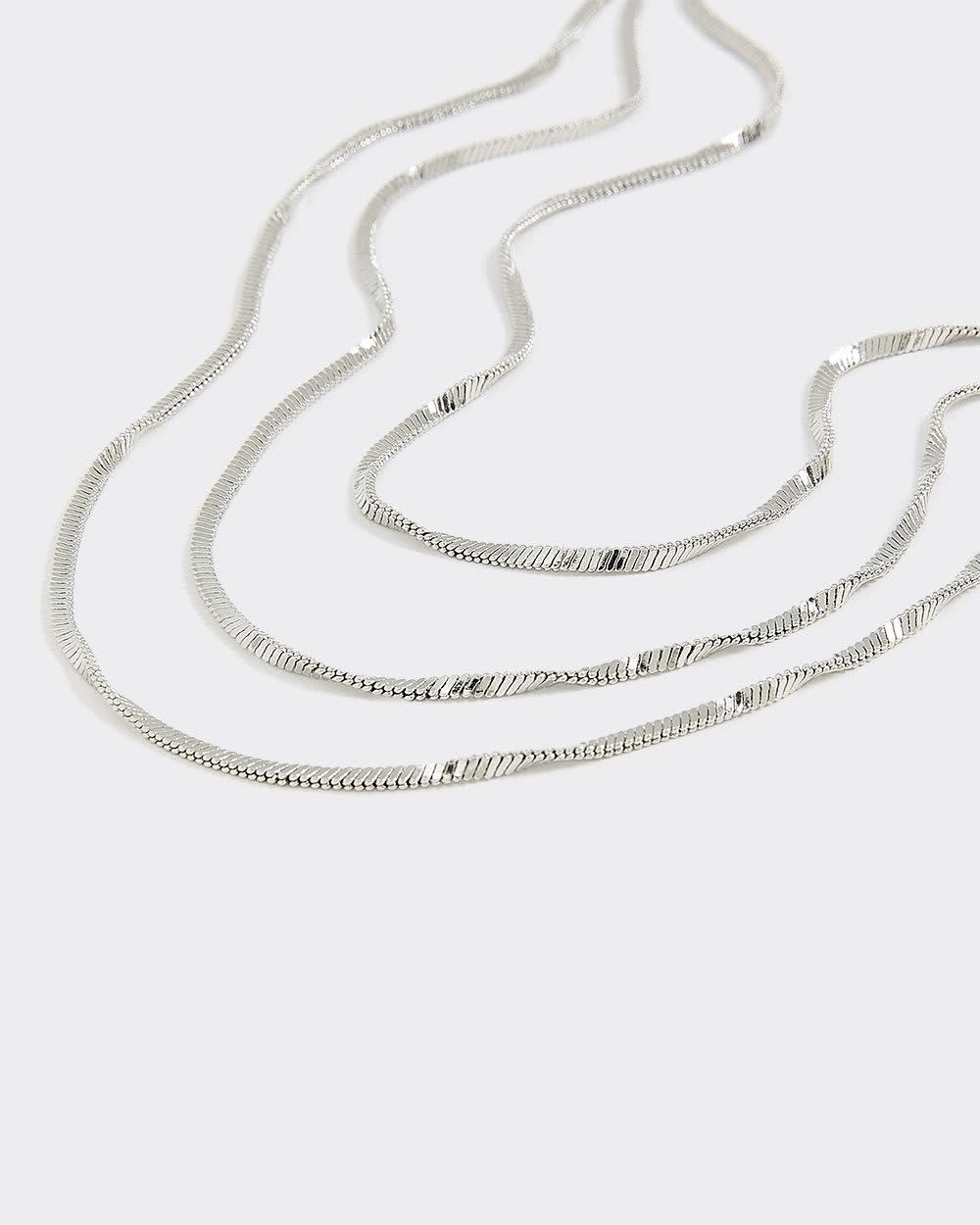 Three-Layer Twisted Chain Necklace
