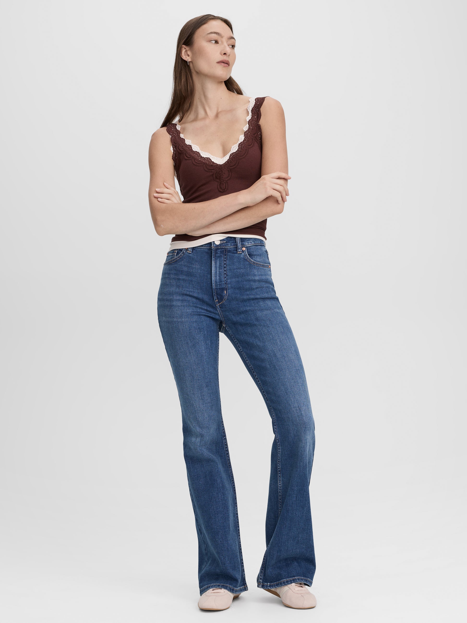 Flare-Leg High-Rise Jean