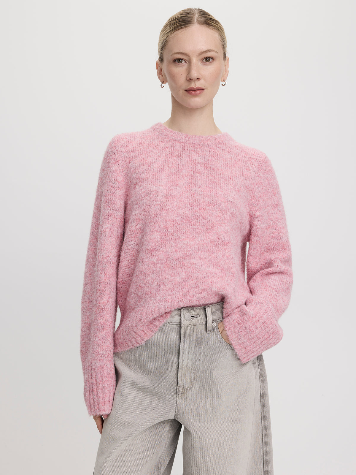 Long-Sleeve Crew-Neck Wool-Blend Sweater