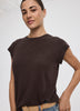 Linen-Blend Extended-Sleeve Crew-Neck Tee