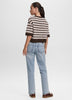 Short-Sleeve Crew-Neck Wool-Blend Sweater