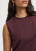 Crew-Neck Tank with Bubble Hem