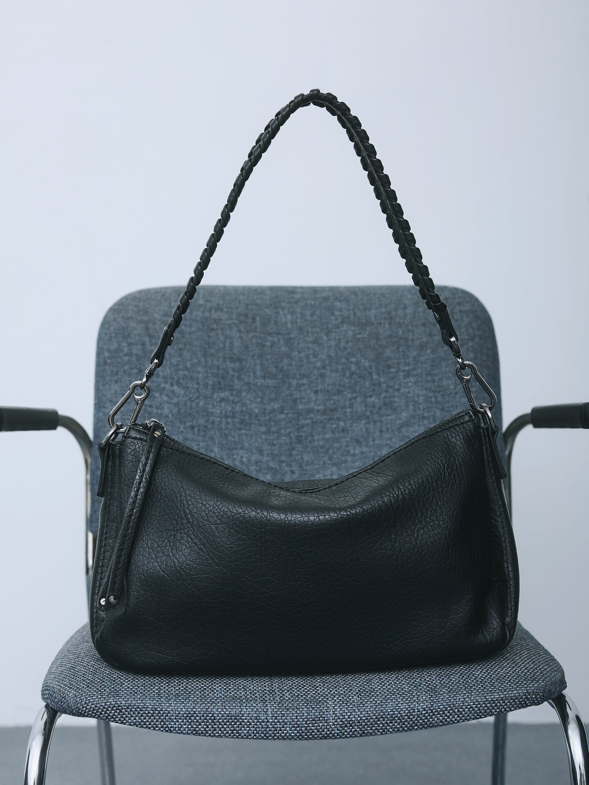 Faux-Leather Shoulder Bag