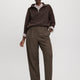Houndstooth Mid-Rise Barrel Pants - The Timeless - Curvy Fit