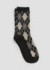 Crew Socks with Argyle Pattern