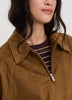 Faux Suede Jacket with Bubble Hem