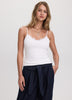V-Neck Cami with Lace Trim