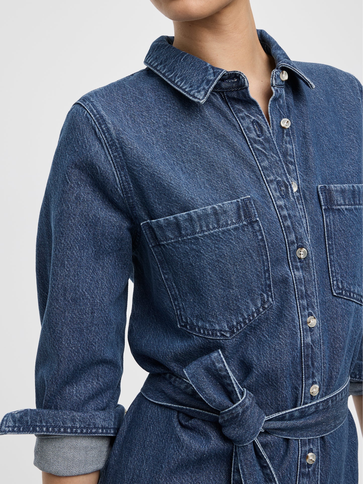 Midi Shirt Denim Dress
