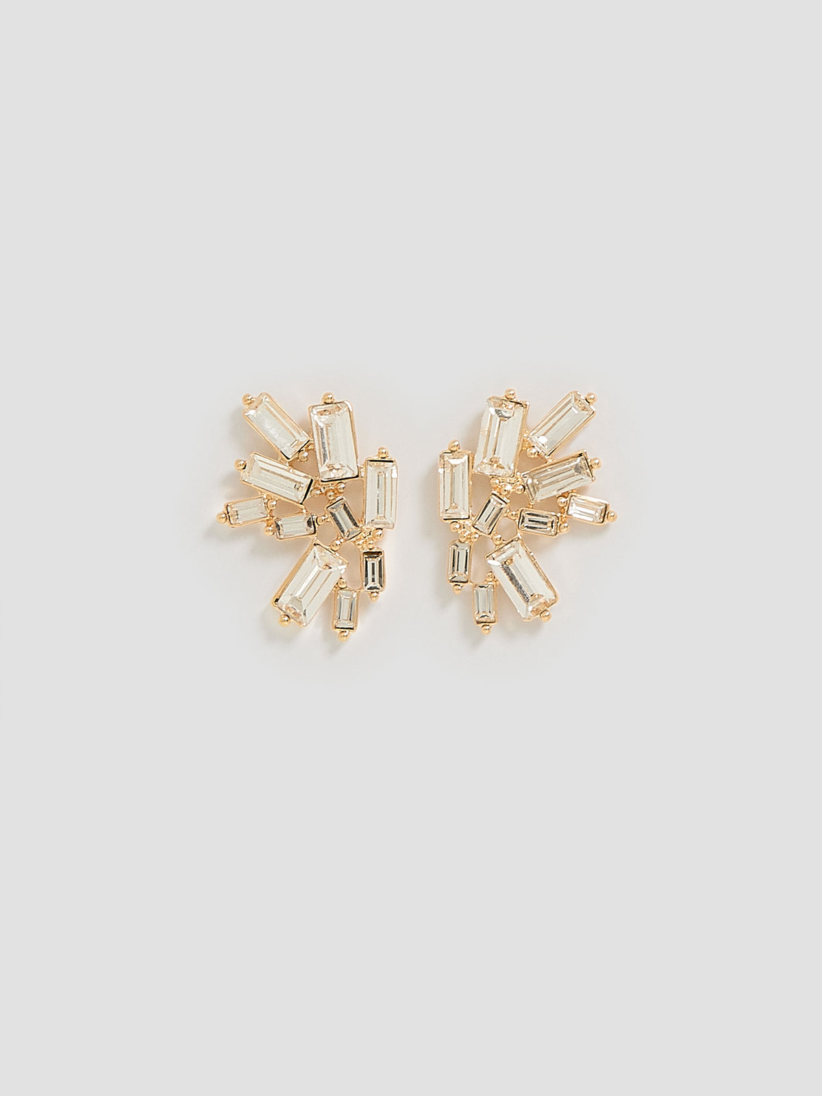 Earrings with Rhinestone Cluster