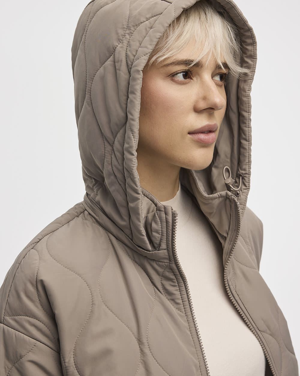 Quilted Jacket with Removable Hood