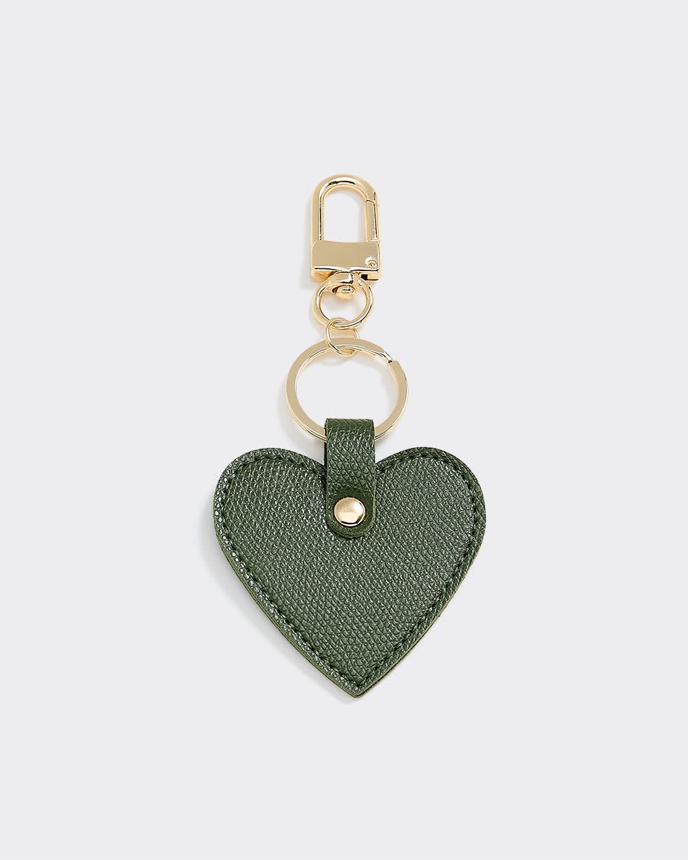 Faux Leather Heart Bag Charm