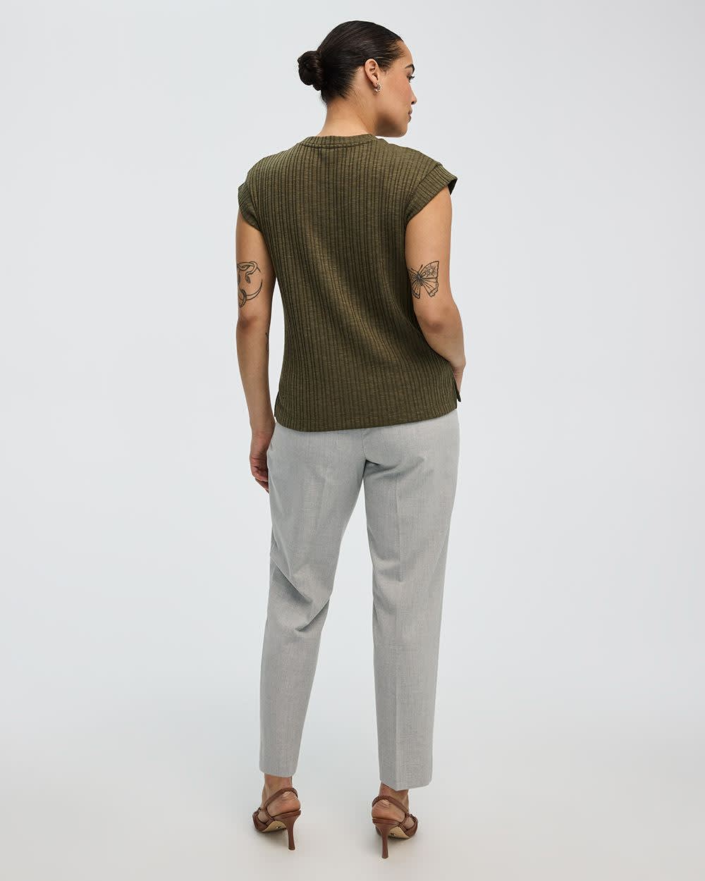 Extended-Sleeve Crew-Neck T-Shirt