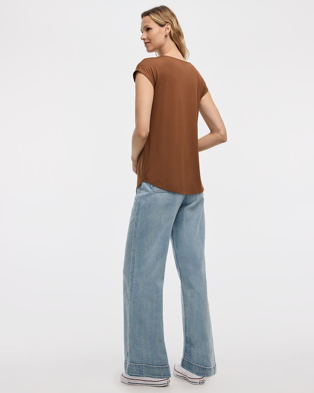 Extended-Sleeve V-Neck Tunic