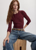 Long-Sleeve Crew-Neck Ribbed T-Shirt - R Essentials