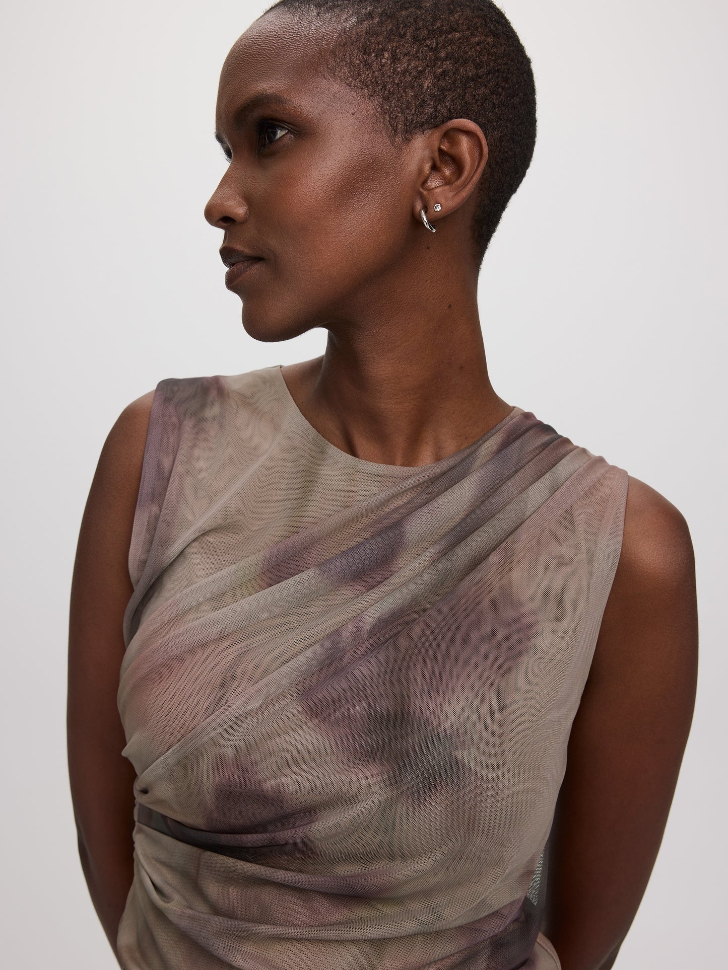 Sleeveless Draped Top