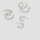 Stainless Steel Hoop Earrings – Set of 3