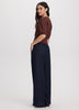 Short-Sleeve Crew-Neck Cardigan with Pointelle Stitches