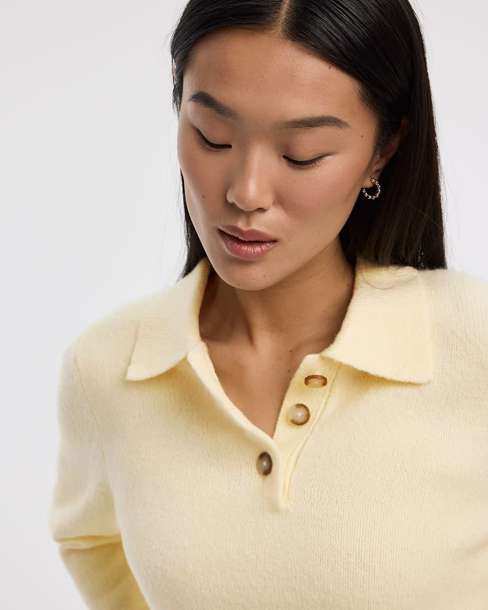 Long-Sleeve Polo Sweater | Regular | Reitmans