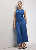 Cropped Wide-Leg Linen-Blend Pant