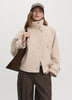 Mock-Neck Bouclé Coat
