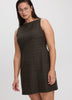 Sleeveless Boat-Neck Fitted Dress