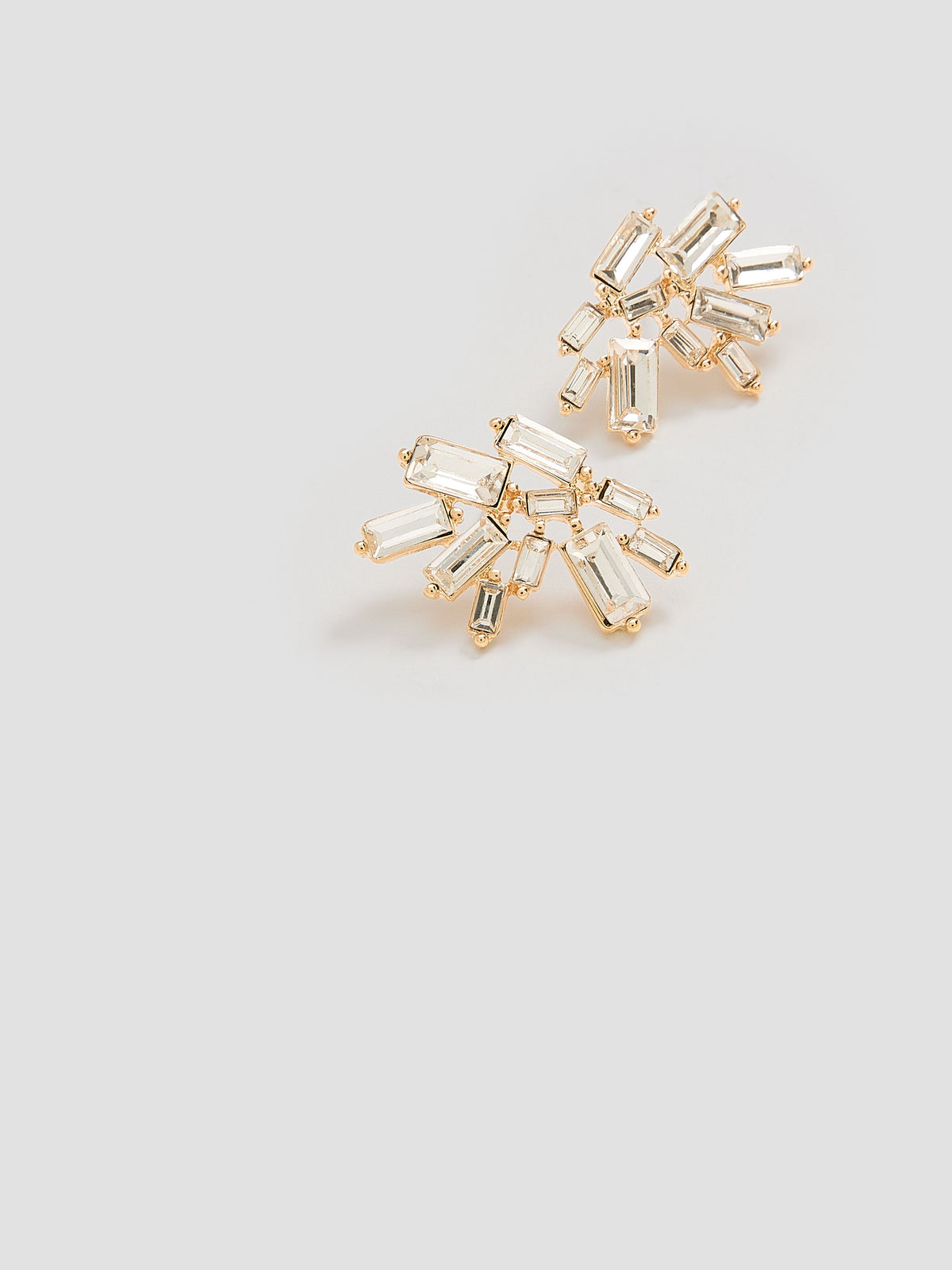 Earrings with Rhinestone Cluster