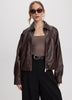 Loose Faux Leather Jacket