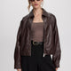Loose Faux Leather Jacket