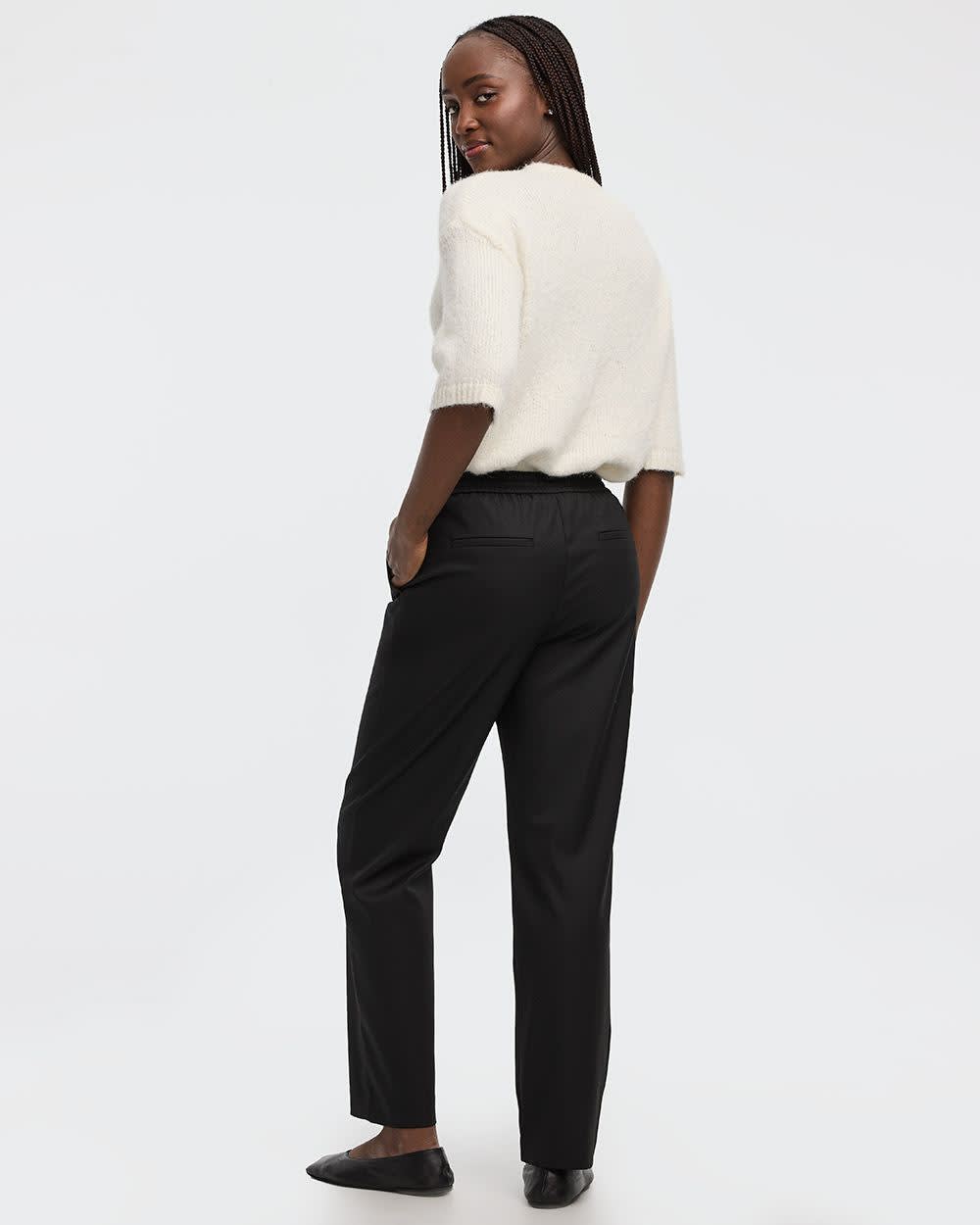 Straight-Leg Pintuck Pant