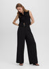 Sleeveless Buttoned-Down Blouse with Shirt Collar