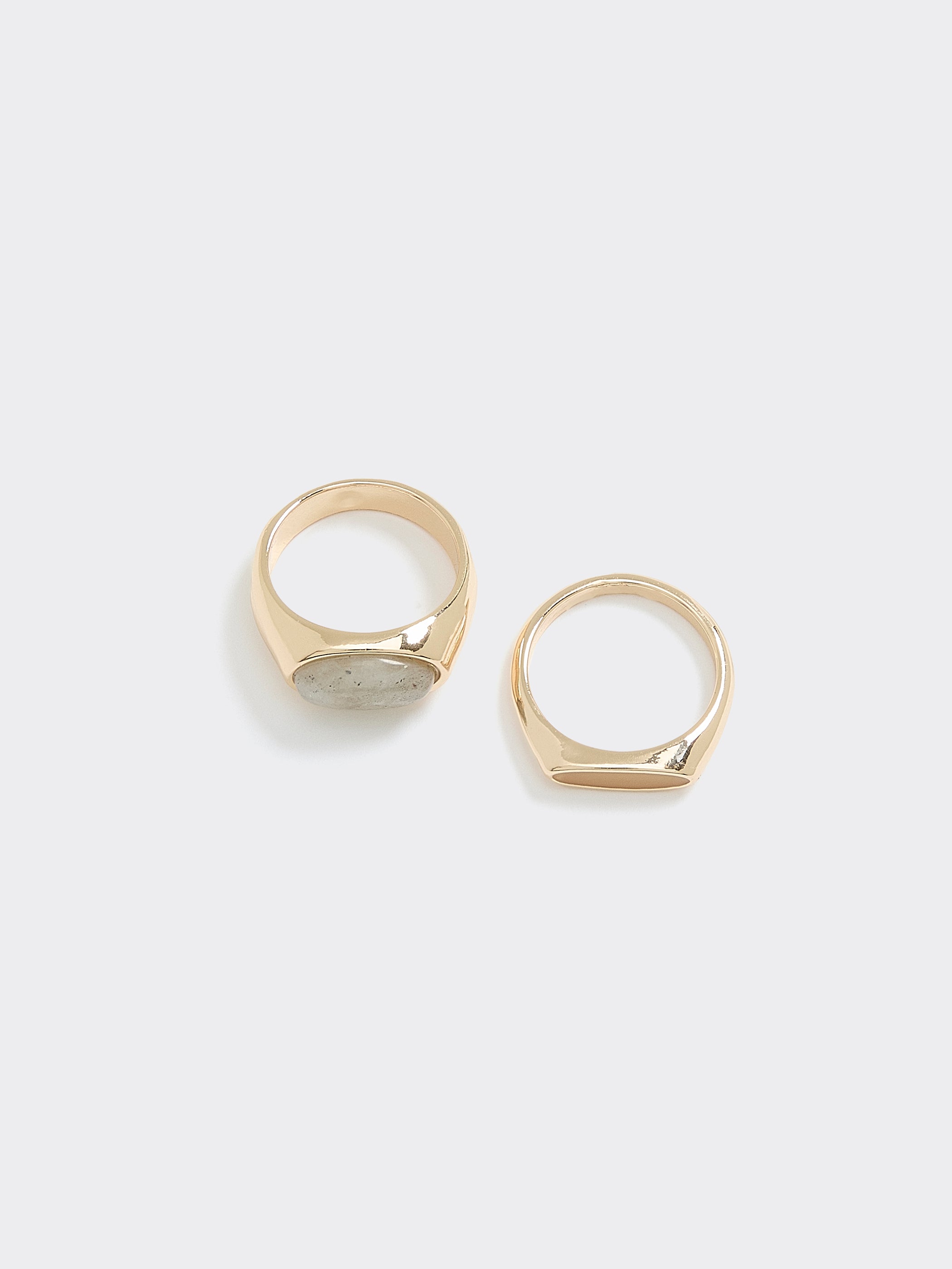 Rings with Stones - Set of 2
