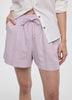 Linen-Blend Shorts with Elastic Waistband