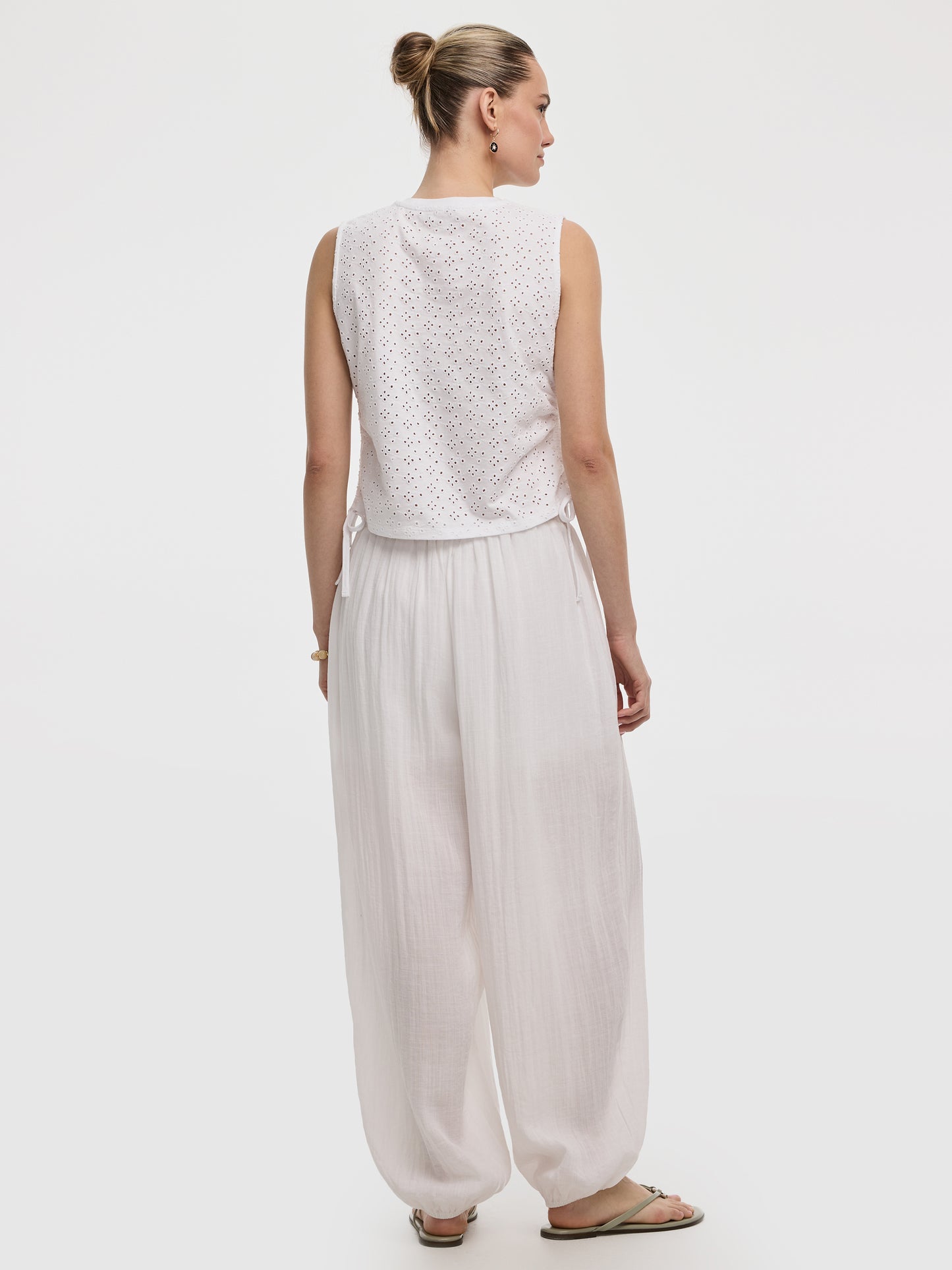 Short-Sleeve Crew-Neck Tee with Shirred Sides