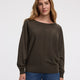 Merino-Blend Long-Sleeve Boat-Neck Sweater