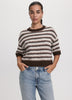 Short-Sleeve Crew-Neck Wool-Blend Sweater