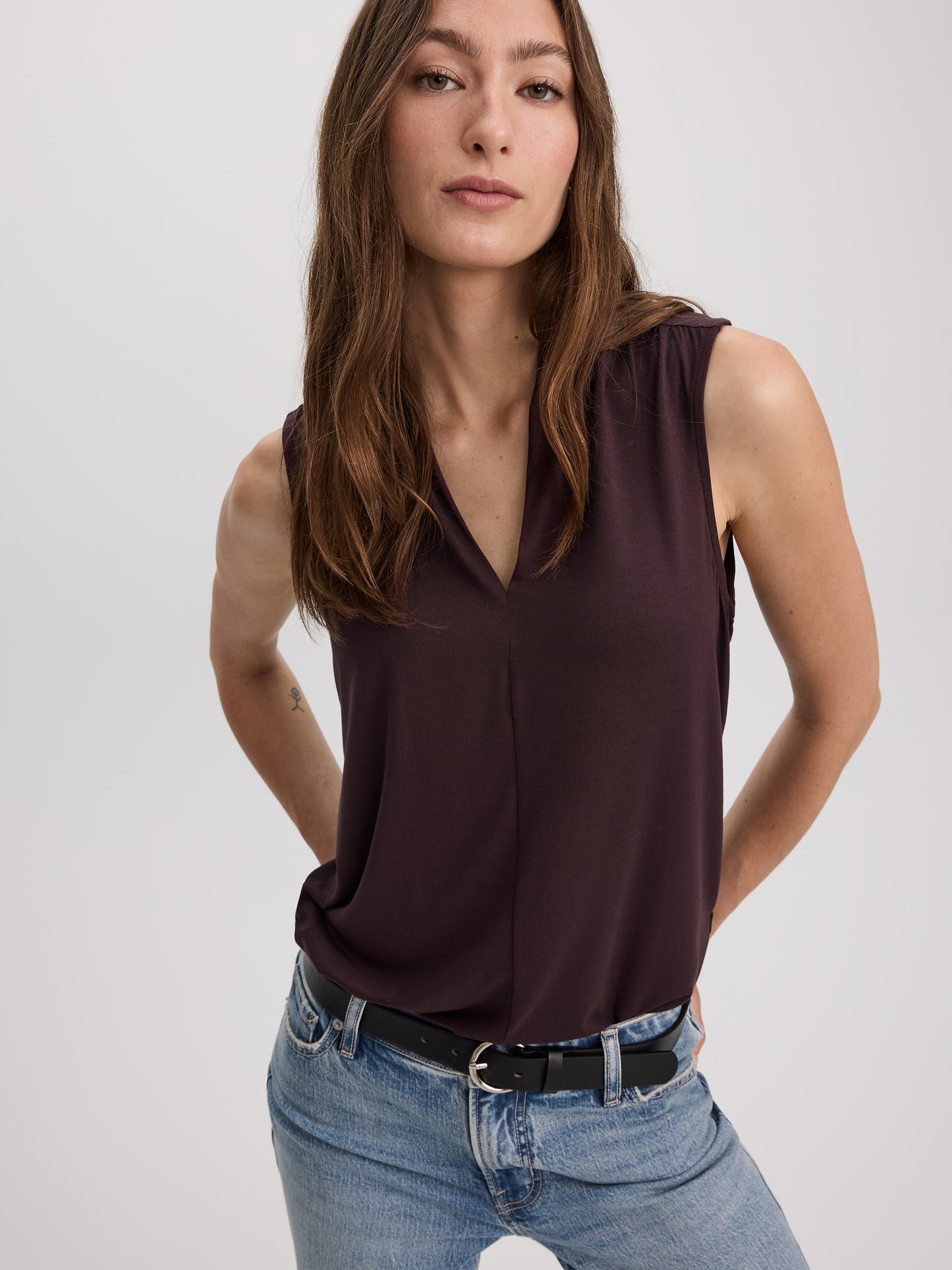 Sleeveless V-Neck Top