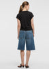 Extended-Sleeve Shirred Tee with Drawstrings